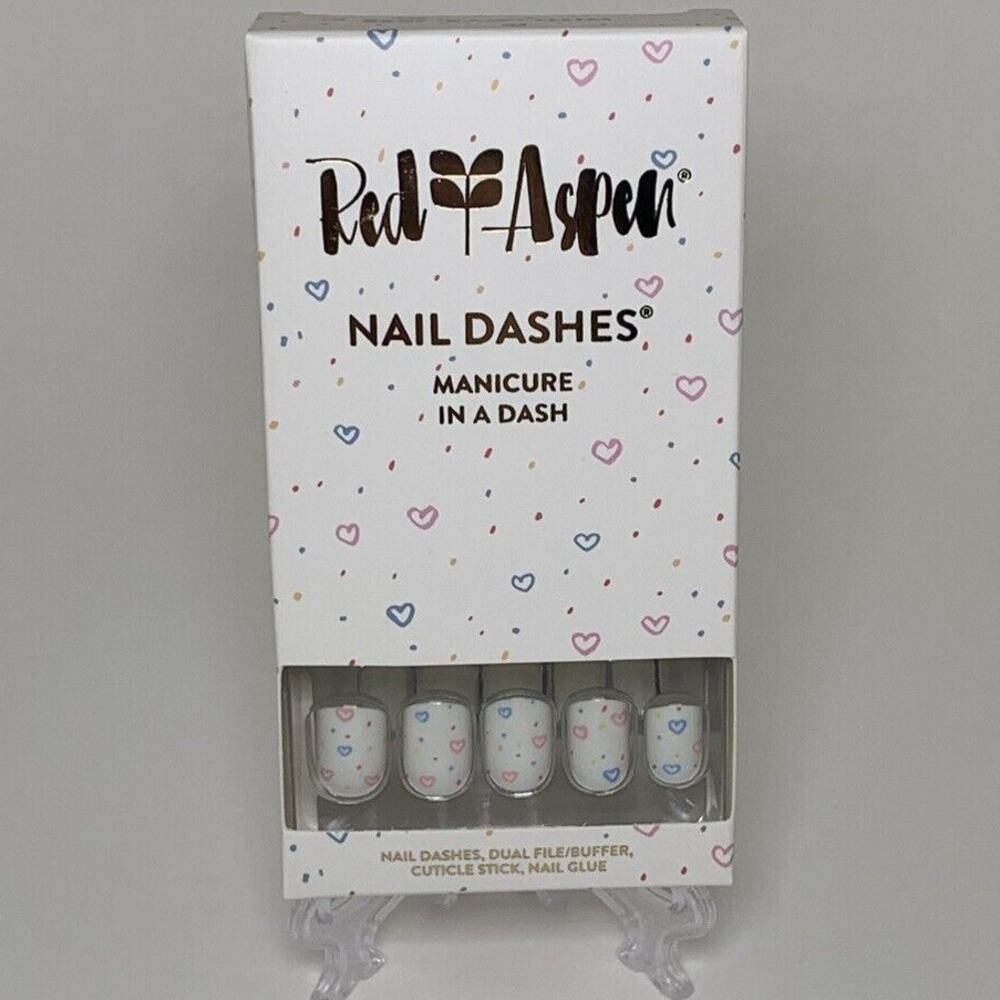 Red Aspen Nail Dashes With Love, Jess Short Square New Retired #2371